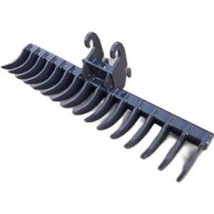 Extra bakken minikraan - egalisatiehark - takkenhark