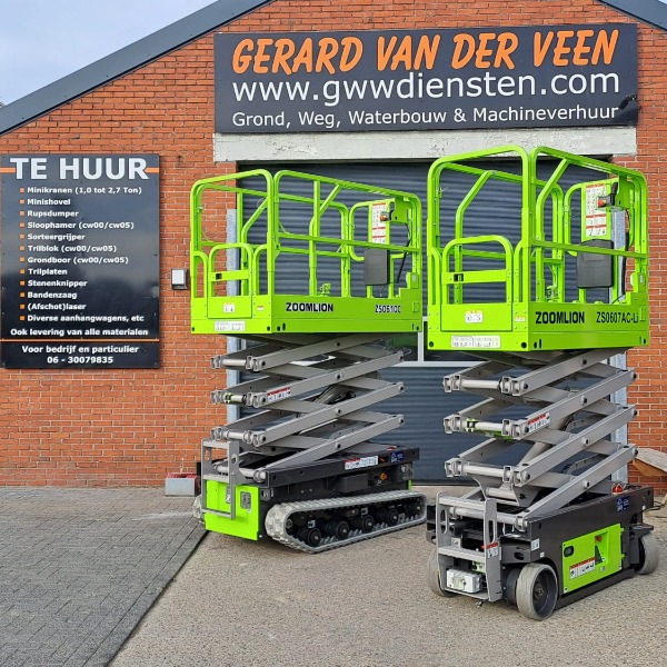 Schaarhoogwerker accu Werkhoogte 7,80 meter Schaarhoogwerker accu Werkhoogte 7,80 meter